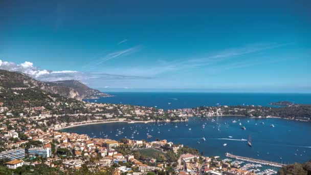 Décalage Temporel Aérien Depuis Sommet Une Colline Nice Regardant Des — Video