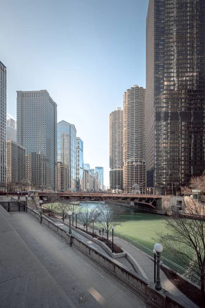 Chicago Mart 2020 Şikago Nehri Üzerine Inşa Edilen Mısır Koçanı — Stok fotoğraf