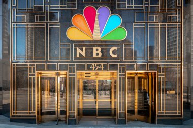 Chicago, IL - 10 Mart 2020: NBC binası ve bağlı stüdyo şu anda Yargıç Mathis ve Jerry Springer, Steve Wilkos ve Steve Harvey de dahil olmak üzere pek çok kişinin evi.,