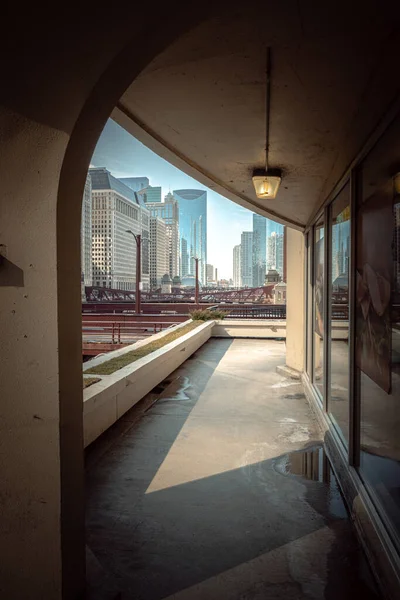 Chicago Maart 2020 Marina Towers Gebouwd Aan Rivier Chicago Met — Stockfoto