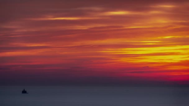 Timelapse Aérienne Une Incroyable Belle Couche Plumes Rose Orange Bleu — Video