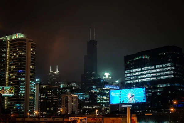 Chicago May 21St 2020 Power Begins Restored Willis Tower Building — Stock Photo, Image