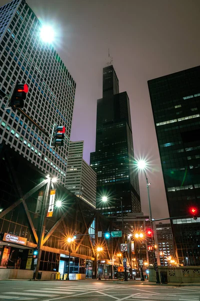 Chicago Maj 2020 Kraften Börjar Återställas Willis Tower Efter Att — Stockfoto