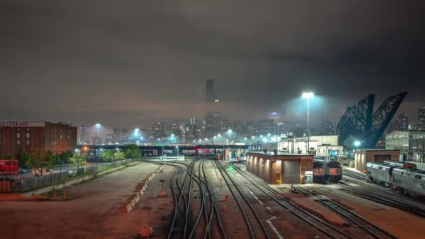 Chicago Mei 2020 Lampu Mulai Menyala Menara Willis Sebelumnya Menara — Stok Video