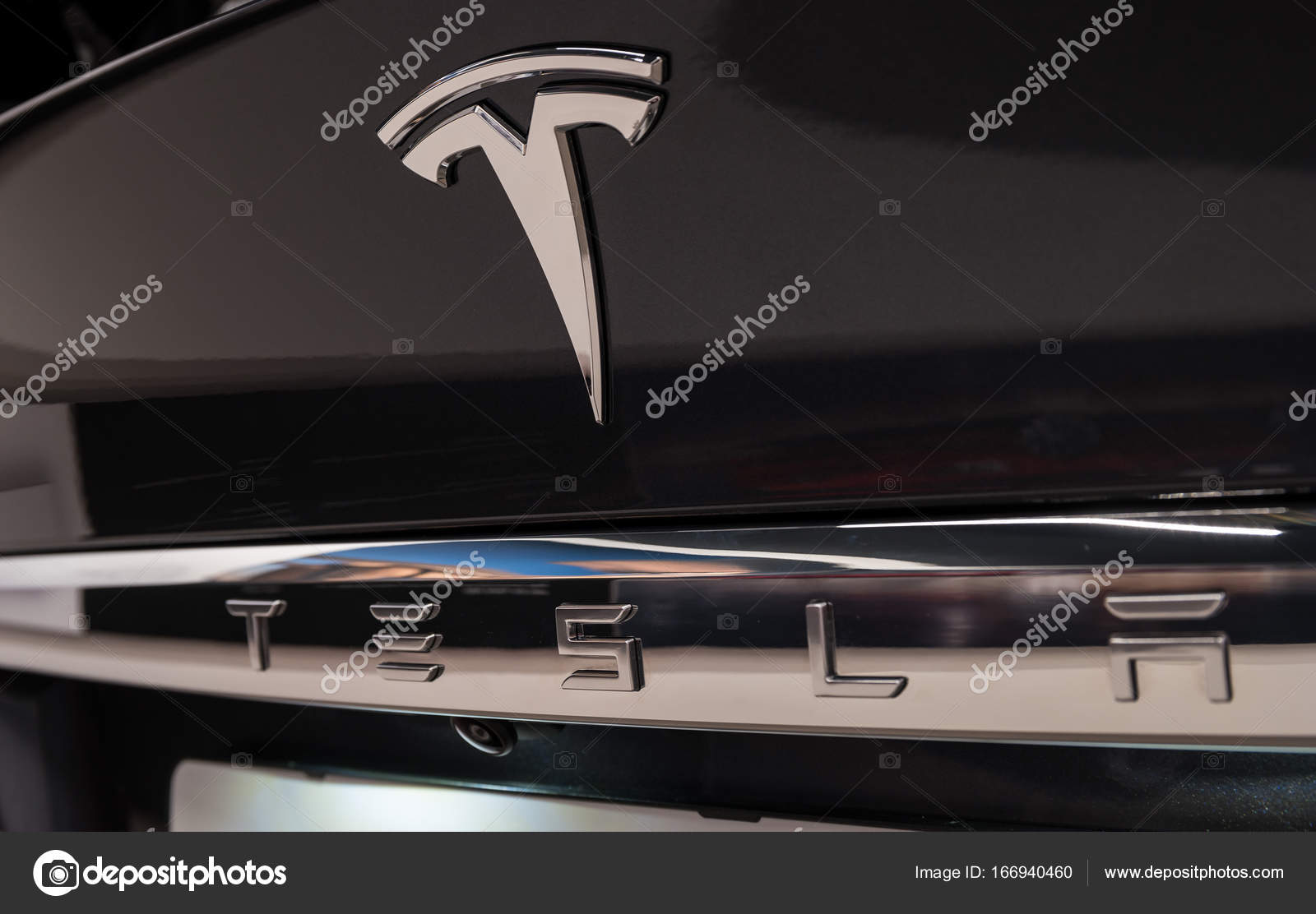 pix Black Tesla Car Logo depositphotos