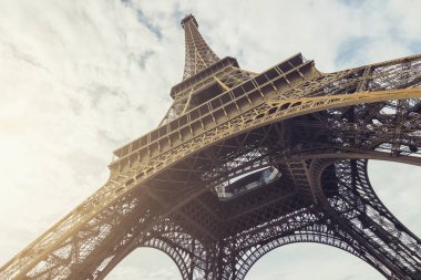 Eyfel Kulesi, paris, Fransa, yazında görünümünü