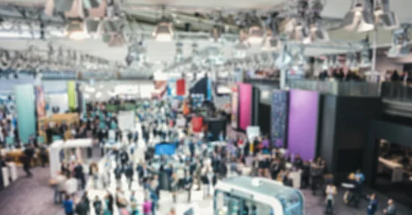Trade show generic background with an intentional blur effect ap — Stock Photo, Image