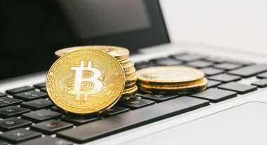 Dizüstü Bitcoin-nakit dijital cryptocurrency