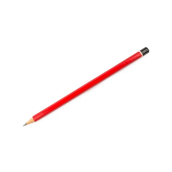 Isolated red pencil on pure white background — Stock Photo, Image