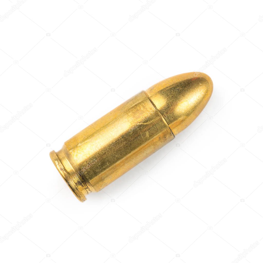 gun bullet, isolated on white background