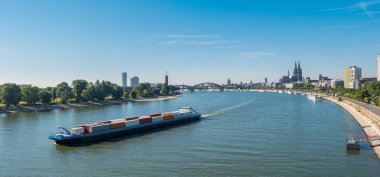 Köln, Almanya Hava görünümünü Ren Nehri