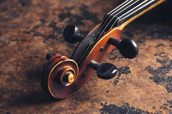 Gamla antika stradivarius Violin huvud — Stockfoto