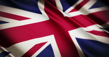 İngiltere ulusal bayrak sallayarak animasyon döngü sorunsuz gerçekçi