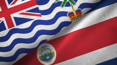 İngiliz Kızılderili Toprakları ve Kosta Rika iki bayrak kumaşı