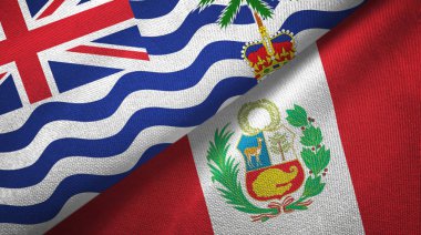 İngiliz Kızılderili Bölgesi ve Peru 'da iki bayrak kumaşı