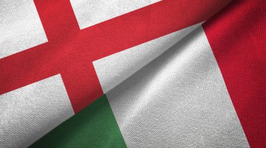 İngiltere ve İtalya 'da iki bayraklı kumaş, kumaş dokusu