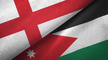 İngiltere ve Ürdün iki bayraklı kumaş, kumaş dokusu