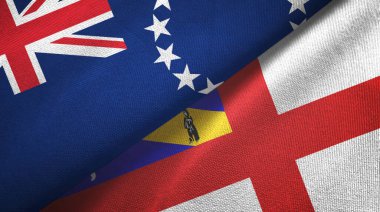 Cook Adaları ve Herm iki bayraklı kumaş, kumaş dokusu