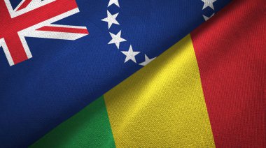 Cook Adaları ve Mali iki bayraklı kumaş, kumaş dokusu