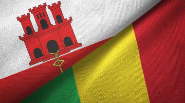 Cebelitarık ve Mali iki bayraklı kumaş, kumaş dokusu