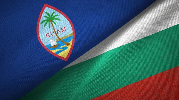 Guam and Bulgaria two flags textile cloth, fabric texture