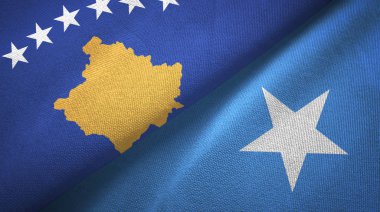 Kosova ve Somali 'de tekstil kumaşı ve kumaş dokusu iki bayrak