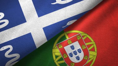 Martinik yılan ve Portekiz iki bayraklı kumaş, kumaş dokusu