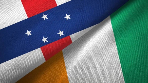Netherlands Antilles and Cote d\'Ivoire Ivory coast two flags textile