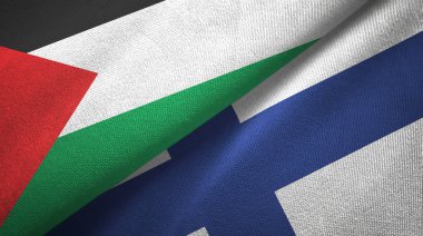 Filistin ve Finlandiya 'da iki bayraklı kumaş, kumaş dokusu