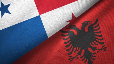 Panama ve Arnavutluk tekstil kumaşı ve kumaş dokusuna iki bayrak dikti 