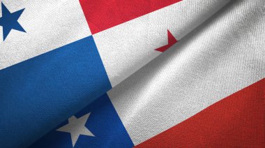 Panama ve Şili iki bayraklı kumaş, kumaş dokusu