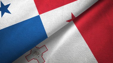 Panama ve Malta iki bayraklı kumaş, kumaş dokusu