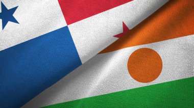Panama ve Nijer iki bayrak tekstil kumaşı, kumaş dokusu