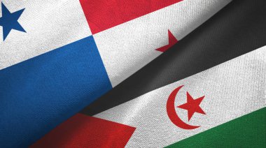Panama ve Batı Sahra iki bayraklı kumaş, kumaş dokusu