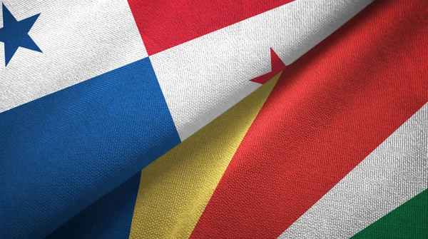 Panama ve Seyşeller iki bayraklı kumaş, kumaş dokusu