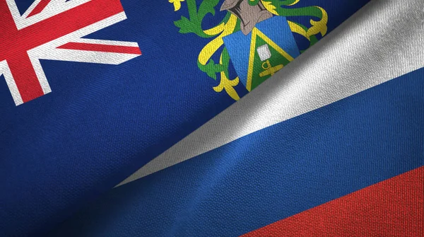 У островов Питкэрн и России два флага — стоковое фото