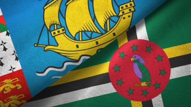 Aziz Pierre ve Miquelon ve Dominica iki bayrak