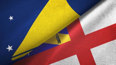 Tokelau ve Herm iki bayraklı kumaş, kumaş dokusu