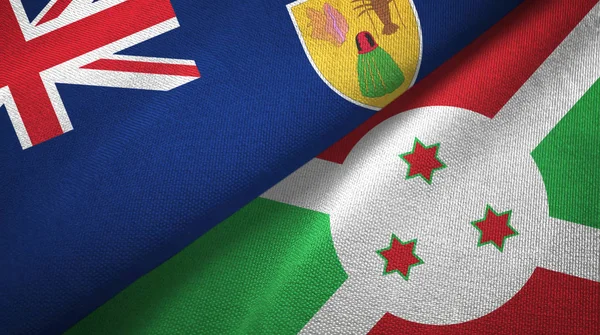 Islas Turcas y Caicos y Burundi dos banderas — Foto de Stock