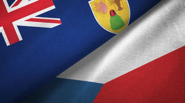 Isole Turks e Caicos e Repubblica Ceca due bandiere — Foto Stock