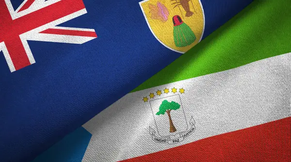 Islas Turcas y Caicos y Guinea Ecuatorial dos banderas — Foto de Stock