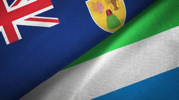Islas Turcas y Caicos y Sierra Leona dos banderas — Foto de Stock