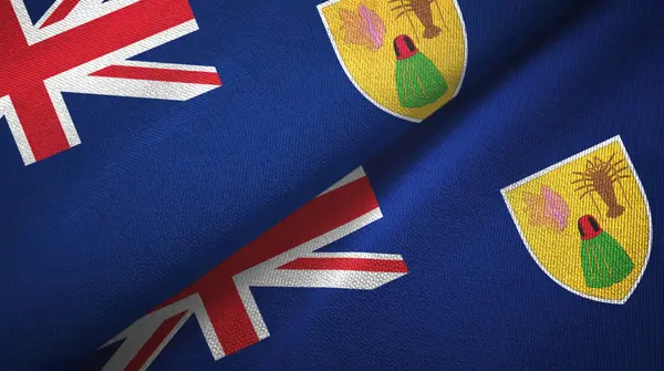 Islas Turcas y Caicos dos banderas — Foto de Stock