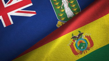 Virgin Adaları İngiliz Uk ve Bolivya iki bayrak