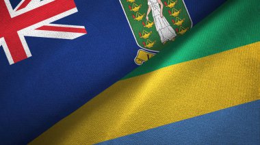 Virgin Adaları İngiliz Uk ve Gabon iki bayrak
