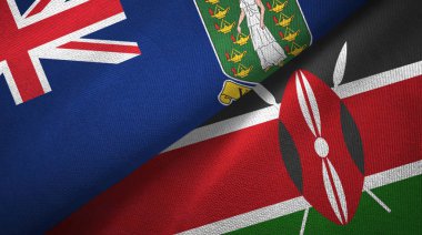 Virgin Adaları İngiliz Uk ve Kenya iki bayrak