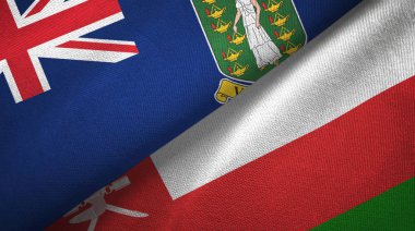 Virgin Adaları İngiliz Uk ve Umman iki bayrak
