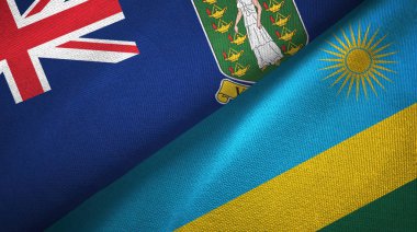 Virgin Adaları İngiliz Uk ve Ruanda iki bayrak