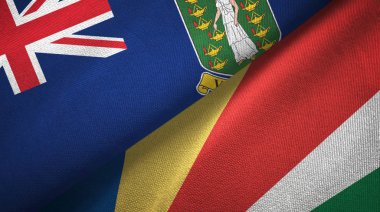 Virgin Adaları İngiliz Uk ve Seyşeller iki bayrak