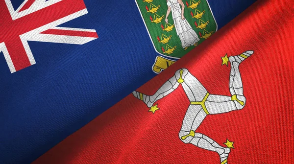 Islas Vírgenes Británicas Reino Unido e Isla de Mann dos banderas — Foto de Stock